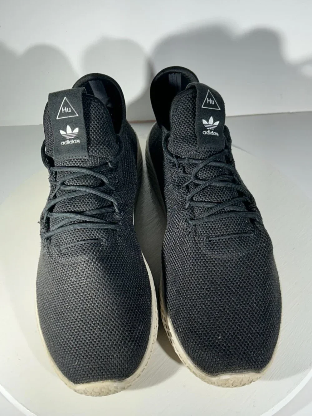 Adidas Pharrell Williams Shoes Mens Size 11 HU Core Black Tennis Sneakers Gym - Picture 2 of 12